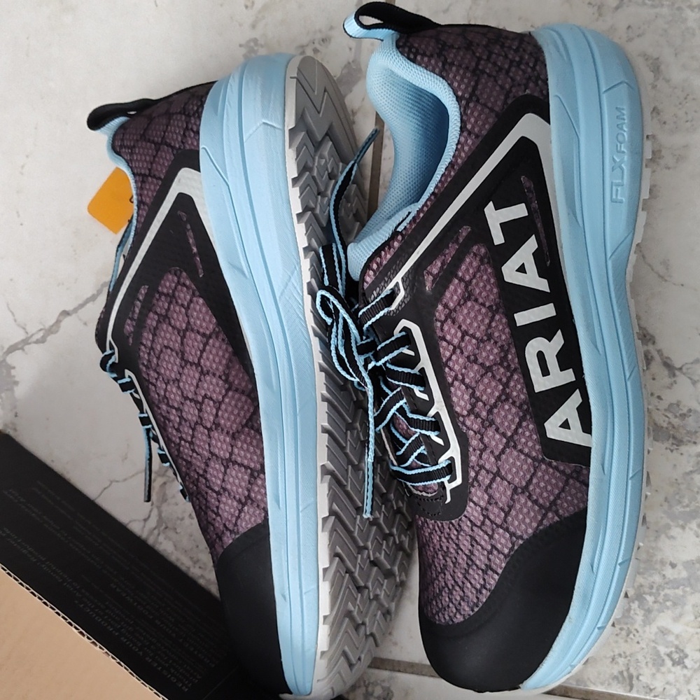 Ariat Women's Grey Snake Outspace Work Shoe - Picture 3 of 5